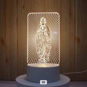 Veilleuse 3D — Vierge rayonnante