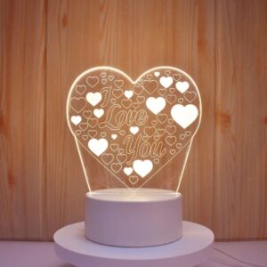 Veilleuse 3D — Cœur I Love You