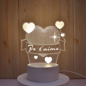 Veilleuse 3D — Cœur Je t’aime